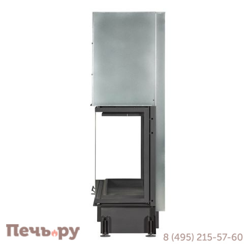 Каминная топка ЭкоКамин Дельта 1200х800х450 РB три стекла подовая, черный шамот фото 5