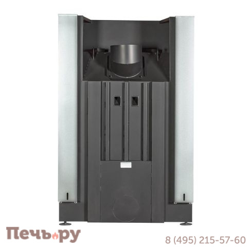 Каминная топка ЭкоКамин Дельта 1200х800х450 РB три стекла подовая, черный шамот фото 6