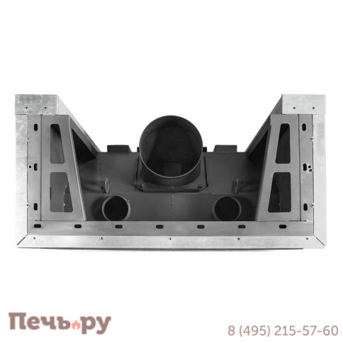 Каминная топка ЭкоКамин Дельта 1200х800х450 РB три стекла подовая, черный шамот фото 7