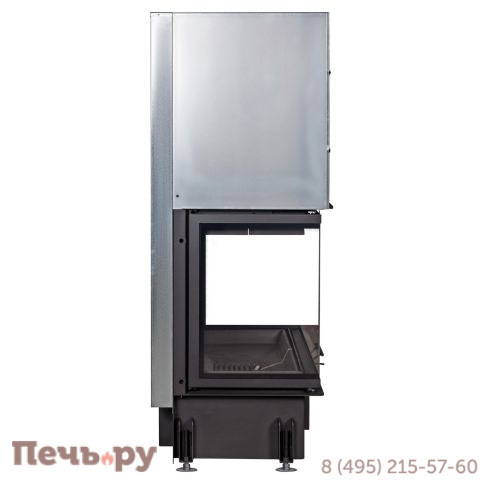 Каминная топка ЭкоКамин Дельта 1200 В три стекла черный шамот принтинг фото 4