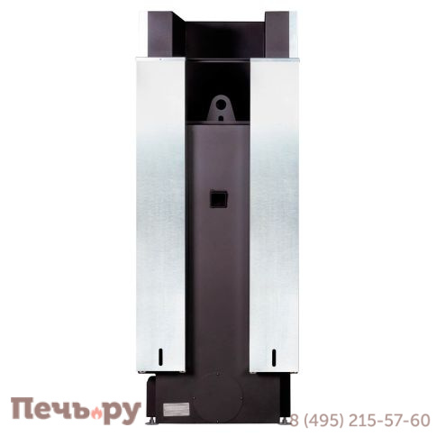 Каминная топка ЭкоКамин Дельта 700 PB три стекла подовое горение принтинг черный шамот фото 6
