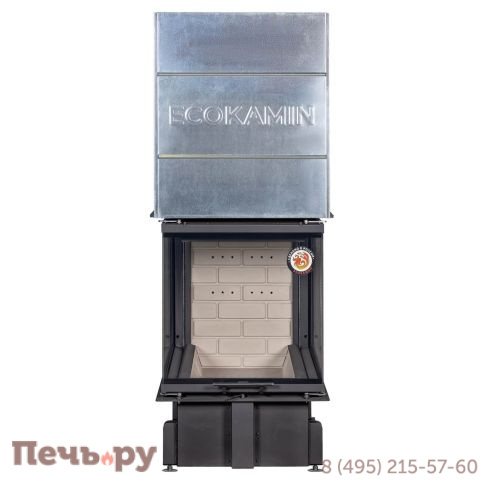Каминная топка ЭкоКамин Дельта 900 P три стекла подовое горение принтинг фото 4