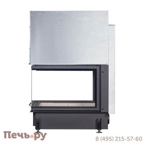 Каминная топка ЭкоКамин Дельта 900 P три стекла подовое горение принтинг фото 6