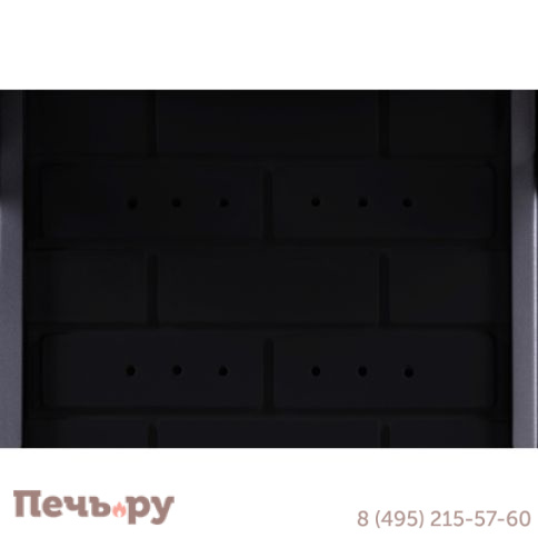 Каминная топка ЭкоКамин Дельта 900 PB три стекла подовое горение принтинг черный шамот фото 6