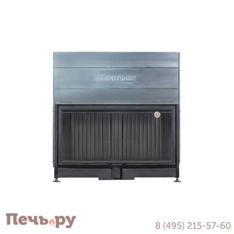 Каминная топка ЭкоКамин Вега 1600 В чёрный шамот подовое горение фото 3