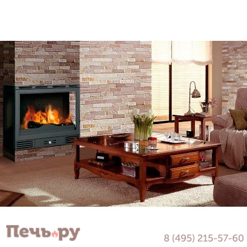 Каминная топка Ferlux 715 3v, два боковых стекла фото 2