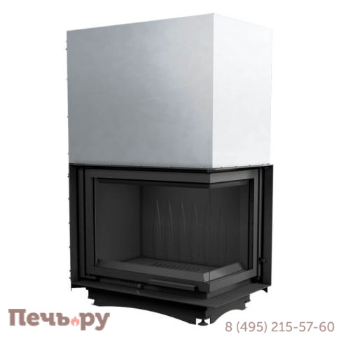 Каминная топка Kratki Amelia/P/BS/G (угловое стекло справа, гильотина) фото 4