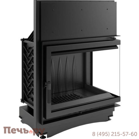 Каминная топка Kratki Amelia/P/BS (угловое стекло справа) фото