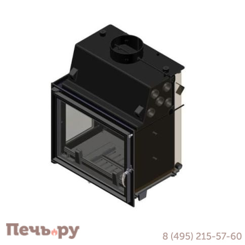 Каминная топка Kratki Amelia/PW/BL/24/W (стекло слева, змеевик) фото 2