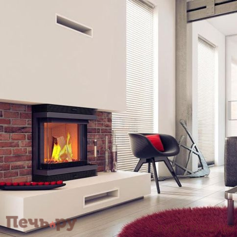 Каминная топка Kratki Blanka/LP/BS (угловое стекло слева-справа) фото 2