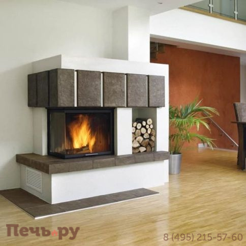 Каминная топка Kratki Maja/L/BS/G (угловое стекло слева, гильотина) фото 2