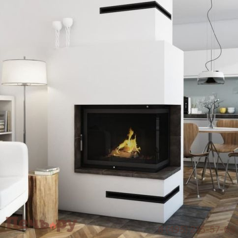 Каминная топка Kratki Maja/P/BS (угловое стекло справа) фото 3