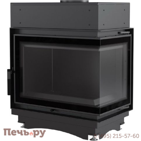 Каминная топка Kratki Maja/PW/BL/12/BS/W (угловое стекло слева/справа, змеевик) фото 4