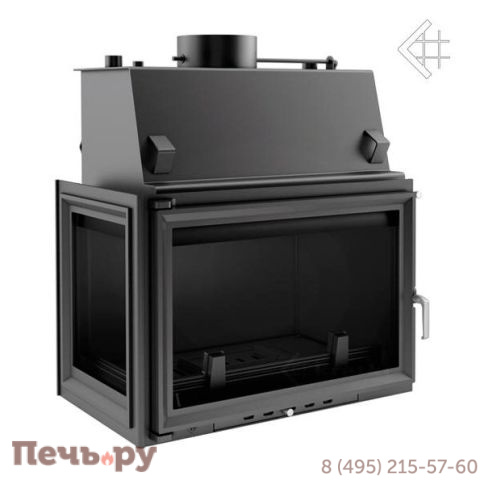 Каминная топка Kratki Oliwia/PW/BL/17/W (стекло слева, змеевик) фото 2
