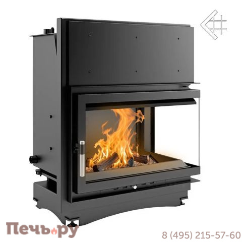Каминная топка Kratki Oliwia/PW/BP/17/BS/W (угловое стекло справа, змеевик) фото