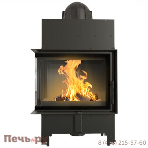 Каминная топка Kratki Pro Floki L/P/BS черная футеровка, с доводчиком фото