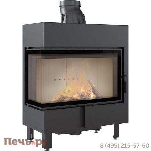 Каминная топка Kratki Pro Lucy/14/L/BS, Г-образное стекло слева фото