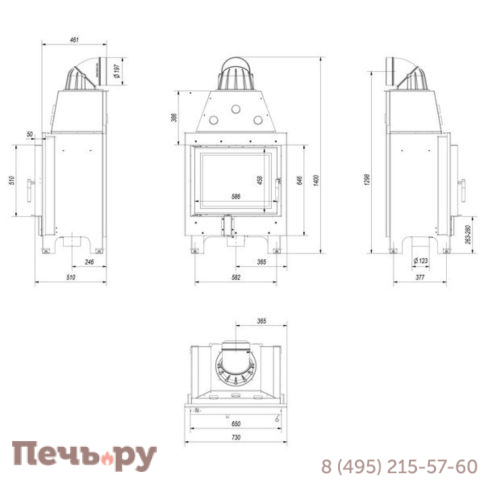 Каминная топка Kratki Pro MBZ фото 8