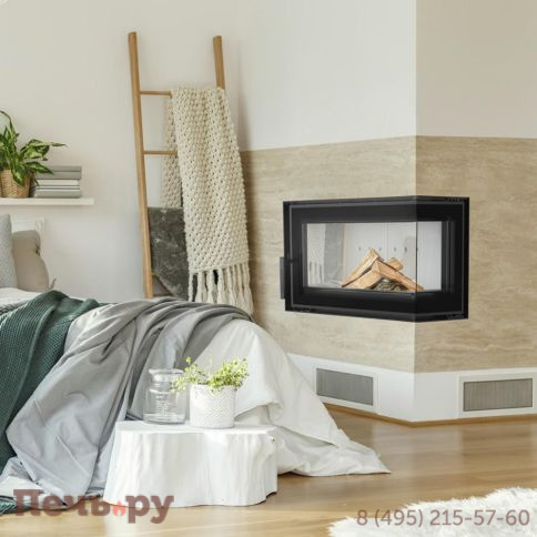 Каминная топка Kratki Simple S/BS (угловое стекло) фото 6