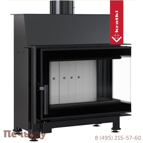 Каминная топка Kratki Simple S/BS (угловое стекло) фото 9