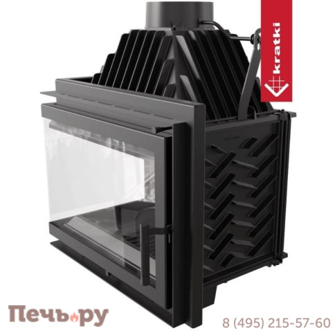Каминная топка Kratki Simple/Z/S/BS (угловое стекло) фото 4