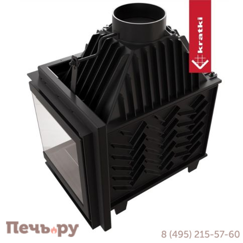 Каминная топка Kratki Simple/Z/S/BS (угловое стекло) фото 5