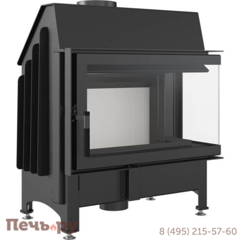 Каминная топка Kratki Zibi/P/BS (угловое  стекло справа) фото 5