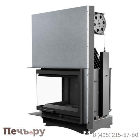 Каминная топка Kratki Zuzia/L/BS/G (угловое стекло слева, гильотина) фото 2