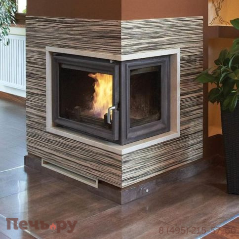 Каминная топка Kratki Zuzia/P/BS (угловое стекло справа) фото 3