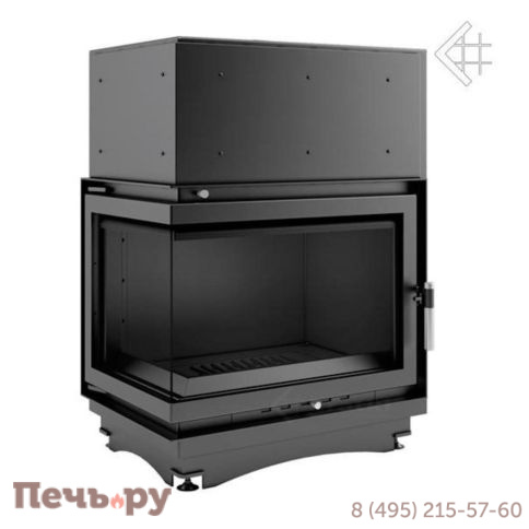 Каминная топка Kratki Zuzia/PW/BL/19/BS/W (угловое стекло слева, змеевик) фото 2