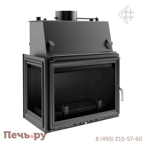 Каминная топка Kratki Zuzia/PW/BL/19/W (стекло слева, змеевик) фото 3