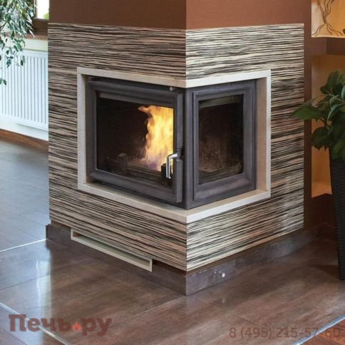 Каминная топка Kratki Zuzia/PW/BP/19/W (стекло справа) фото 2