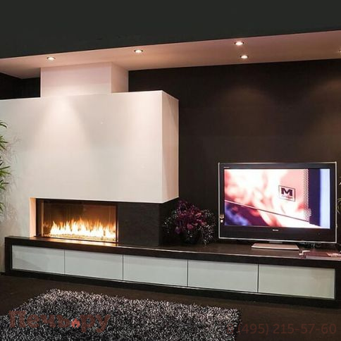 Каминная топка M-design Luna 1000 H Gold+, чугун фото 4