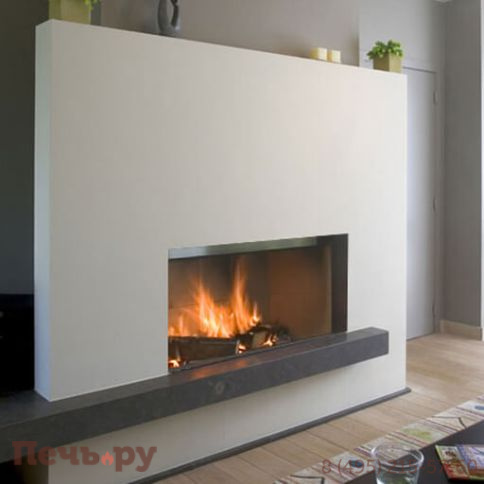 Каминная топка M-design Luna 1000 H Gold+, чугун фото