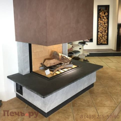 Каминная топка Totem 3 Faces 1000  Technika с опцией шиберной заслонки фото 3