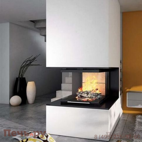 Каминная топка Totem 3 Faces 1000  Technika с опцией шиберной заслонки фото 5