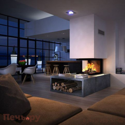 Каминная топка Totem 3 Faces 800 Technika с опцией шиберной заслонки фото 5