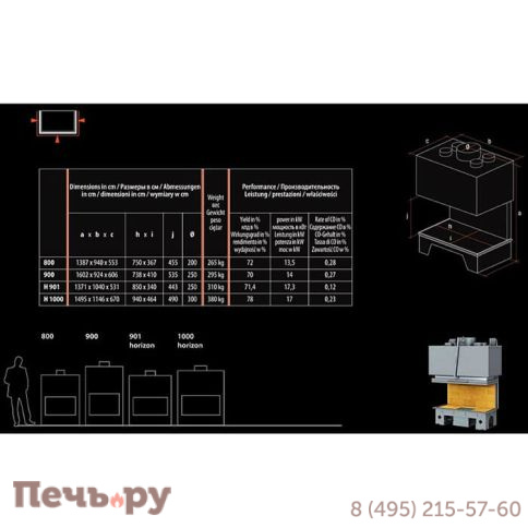 Каминная топка Totem 3 Faces 900 фото 6