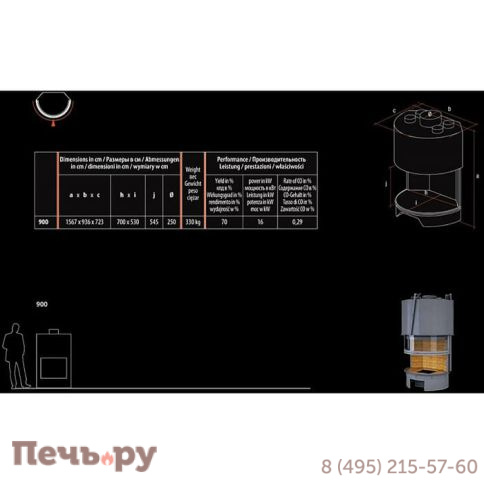 Каминная топка Totem Panoramique 900 фото 4