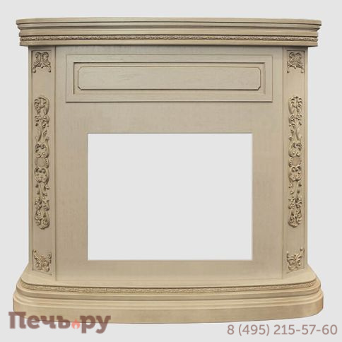 Каминный портал Lux Fire МДФ Белла 1200 с биокамином  Фаер Бокс 1-30 (бежевый) фото 2
