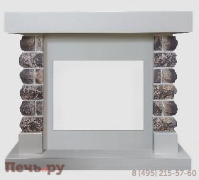 Каминный портал Lux Fire МДФ Крок 1060 с биокамином Фаер Бокс 3-25.5 (белый) фото 2