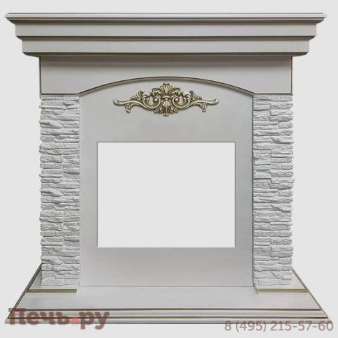 Каминный портал Lux Fire МДФ Лондон 1060 с биокамином Фаер Бокс 3-25.5 (белый) фото 2
