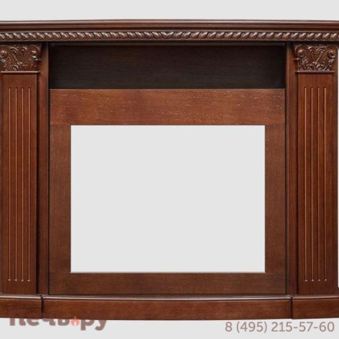 Каминный портал Lux Fire МДФ Людовик 1300 с биокамином Фаер Бокс 1 - 33 (темный орех) фото 2