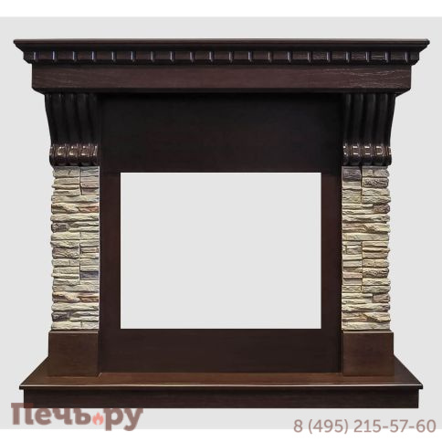 Каминный портал Lux Fire МДФ Марсель 1280 с биокамином Фаер Бокс 2-33 (венге) фото 2