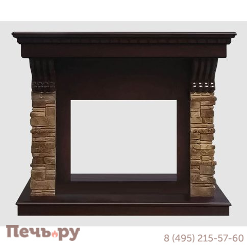 Каминный портал Lux Fire МДФ Монреаль 1200 с биокамином Фаер Бокс 3-30 (венге) фото 2