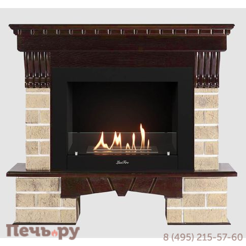 Каминный портал Lux Fire МДФ WS 1280 с биокамином Фаер Бокс 2-33 фото