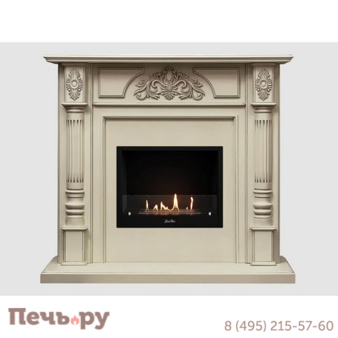 Каминный портал МДФ Lux Fire Мартин 1350 с биокамином Фаер Бокс 1-30 фото