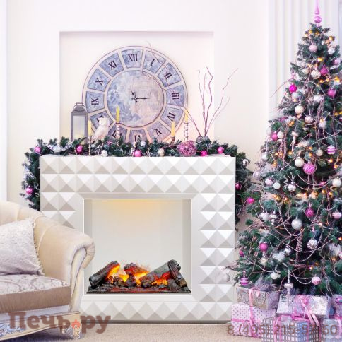 Каминокомплект Dimplex Opti-Mist Diamond - Бьянко белый с очагом Cassette 600 NH фото