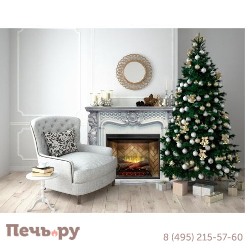 Каминокомплект Dimplex Optiflame Castle - Слоновая кость с темной патиной с очагом Symphony DF3020-INT фото 2