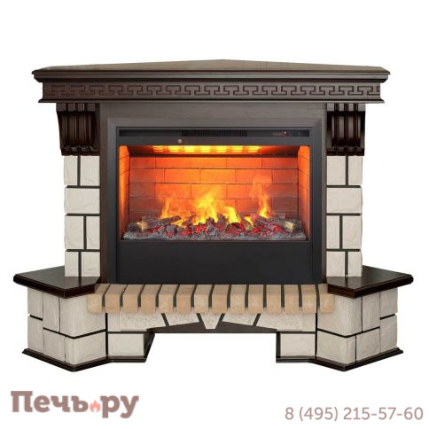 Каминокомплект RealFlame Stone Corner с 3D Helios 26 фото